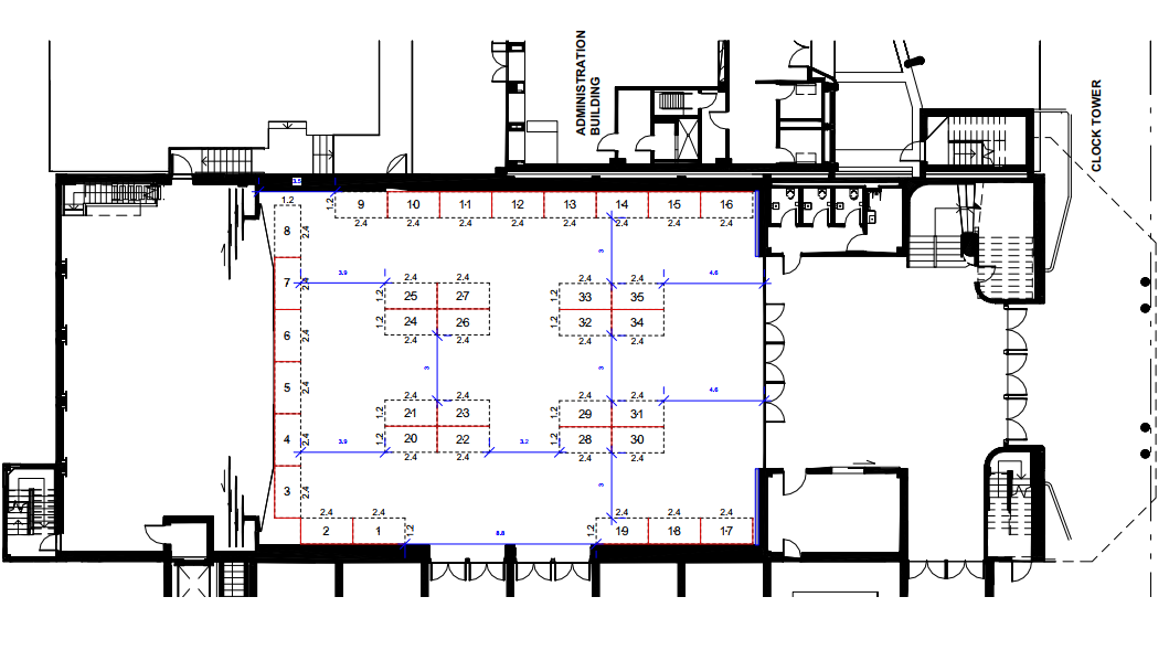 Stall layout for Town hall